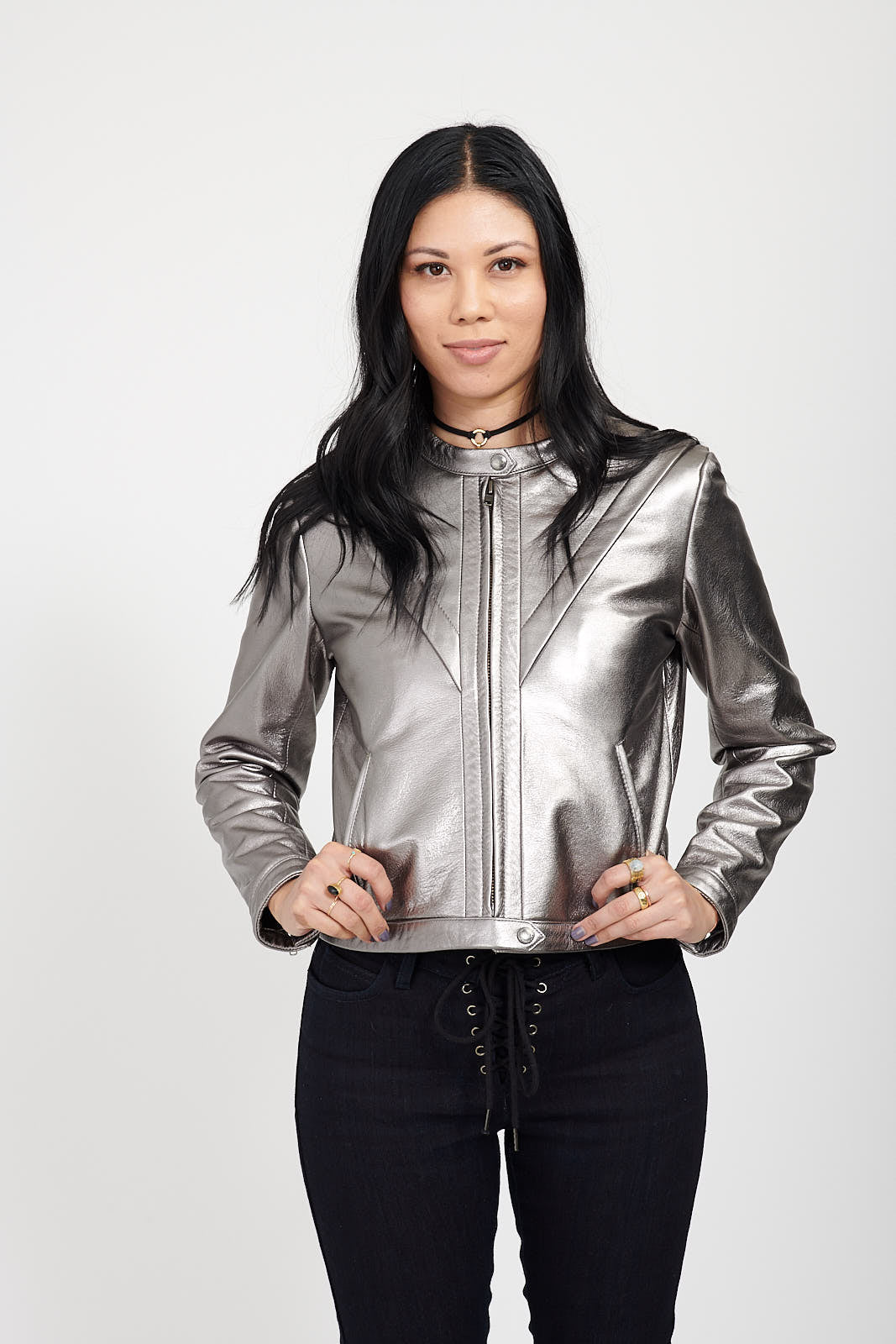STARFIELD MX Armored Leather Jacket WHITE/BLACK – STELLAR Moto Brand